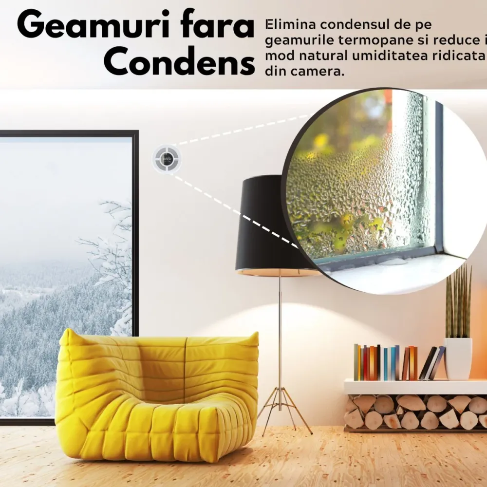 Recuperator Prana 150 ERP WI-FI cu inel decorativ si capac antivant