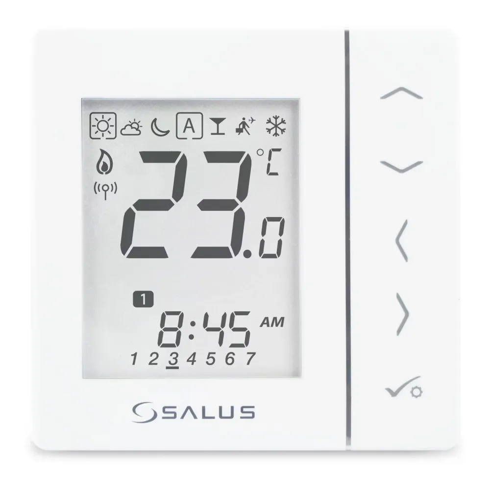 Termostat RF cu baterii (alb), Salus