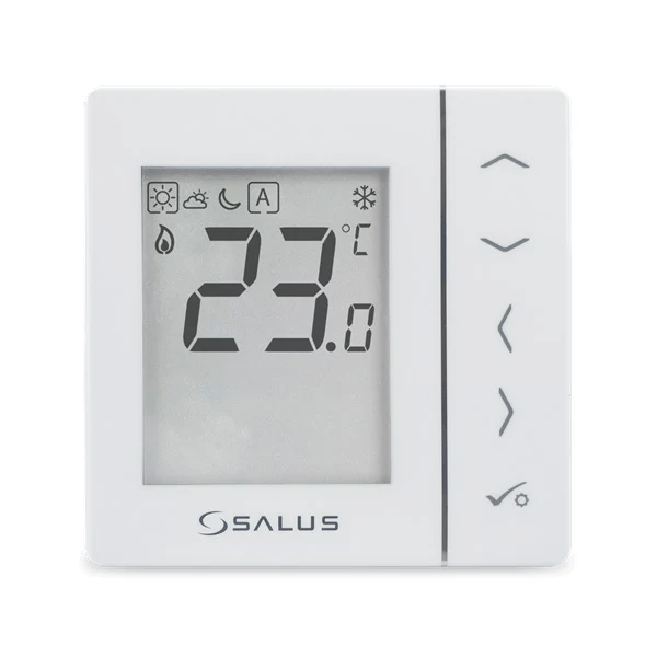 Termostat neprogramabil, montaj doza, butoane tactile, alb (compatibil cu senzor de pardoseala), Salus