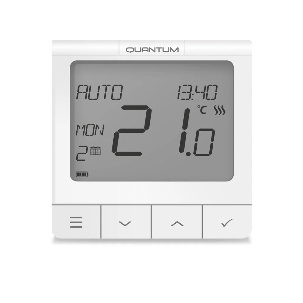 Termostat seria Quantum cu radio comanda, ecran extins si functii avansate, Salus