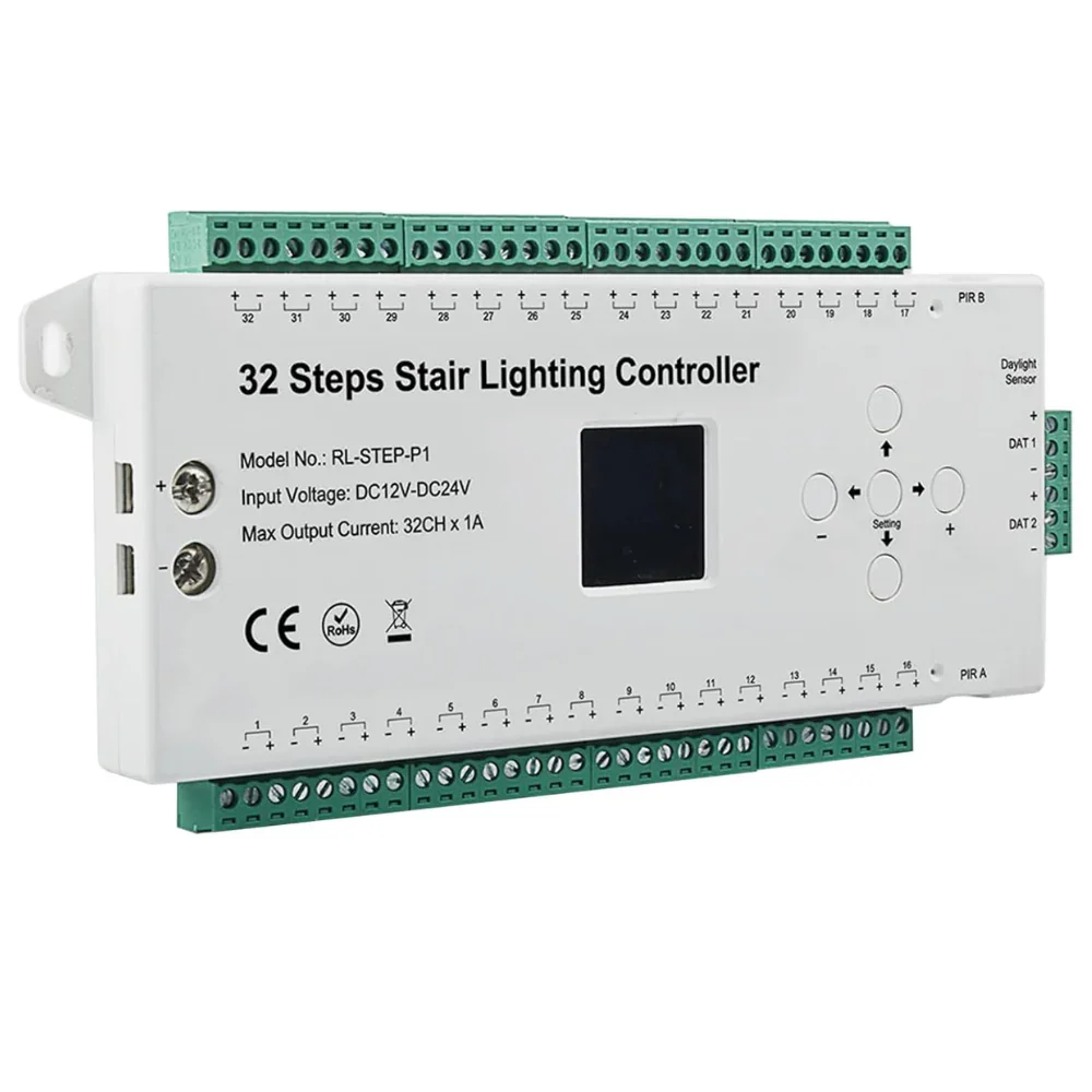 Controler Iluminat Inteligent Pentru Scari, 32 Trepte cu 2 Senzori