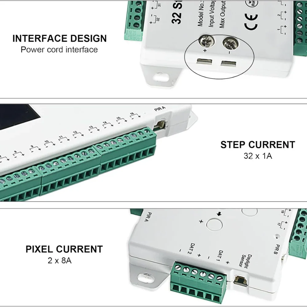 Controler Iluminat Inteligent Pentru Scari, 32 Trepte cu 2 Senzori