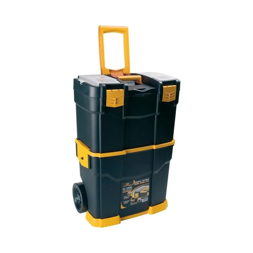 RESIGILAT: Cutie pentru scule ARTPLAST din polipropilena cu roti si 2 compartimente separabile 460x280x665m