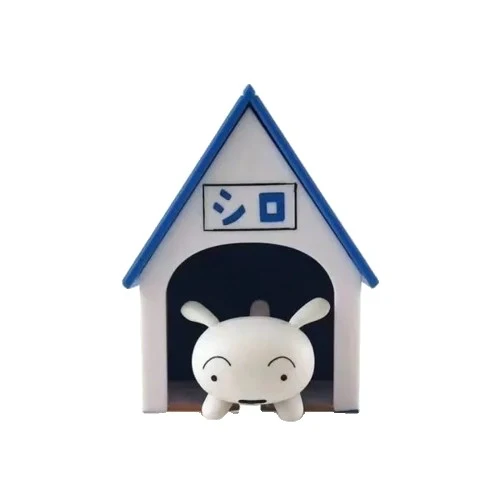 Suport de Chei, Vivimall, Model Casuta si Breloc Caine Alb, 7x6x4cm
