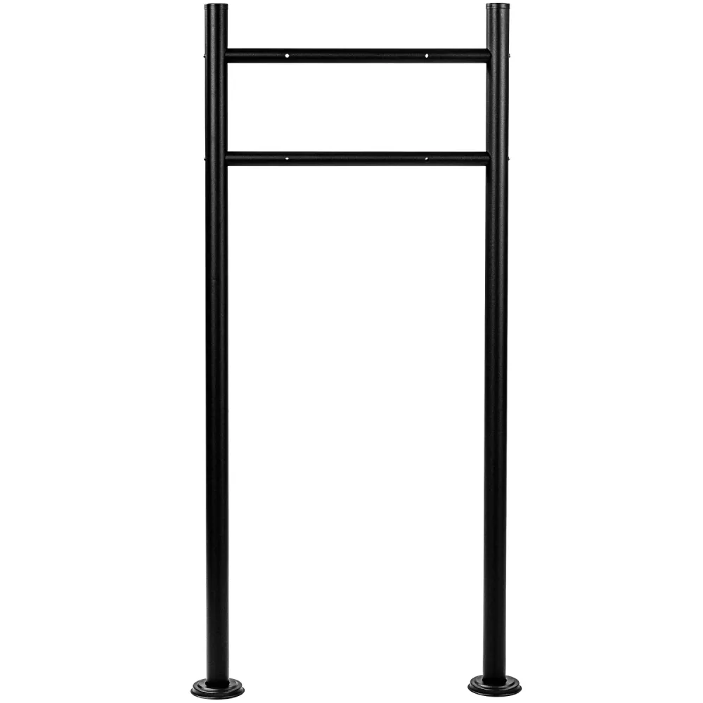 Suport cutie postala, 120 cm, doua picioare, negru