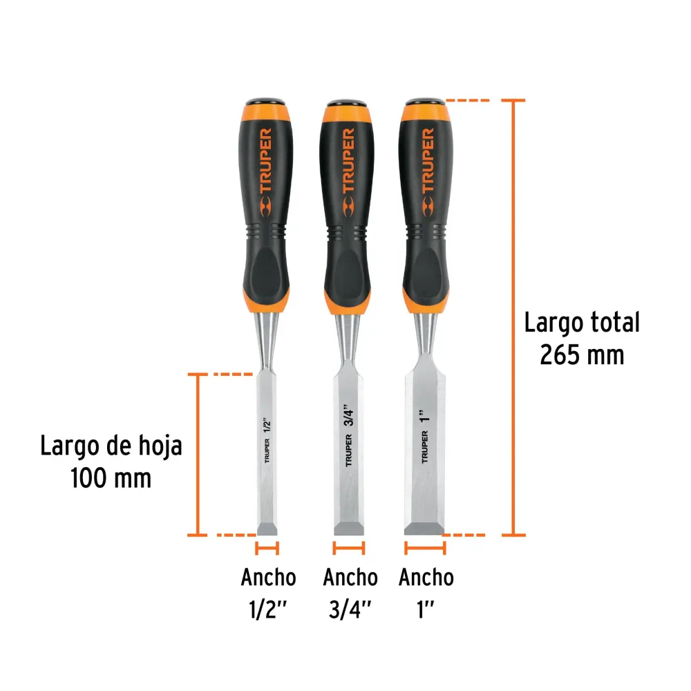 Set dalti pentru lemn, 13-19-25 mm - Truper