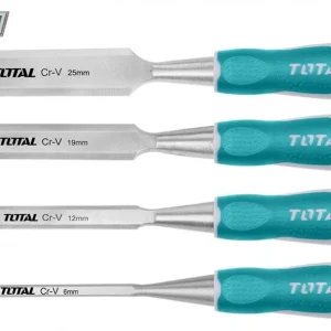 Set 4 dalti pentru lemn Total Industrial - 6mm, 12mm, 19mm, 25mm