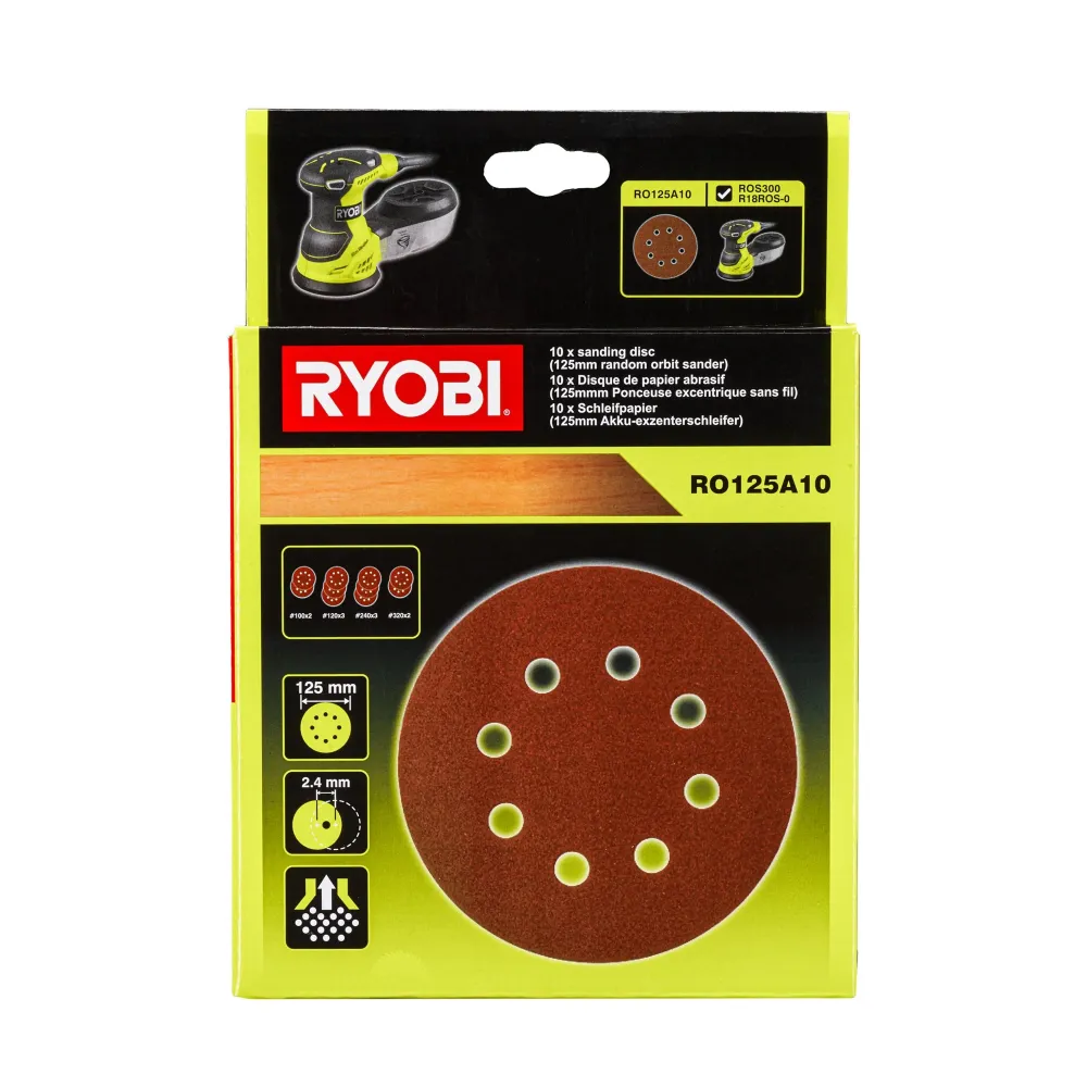Discuri abrazive Ryobi RO125A10 10 buc
