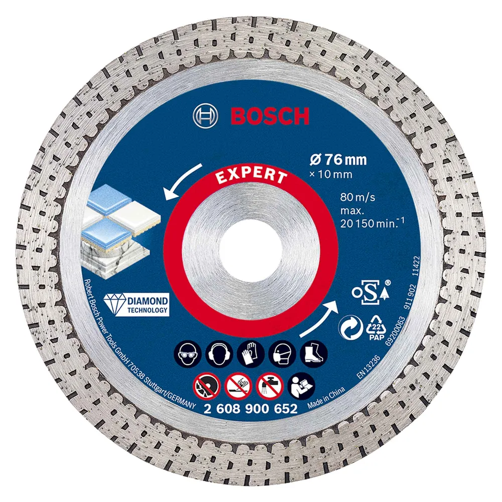 Disc de diamant Bosch Ceramica tare 76 mm