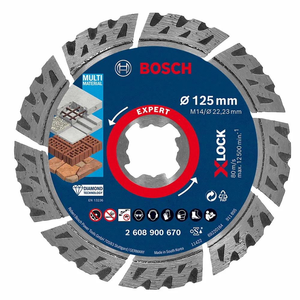 Disc de diamant expert Bosch X-LOCK multimaterial