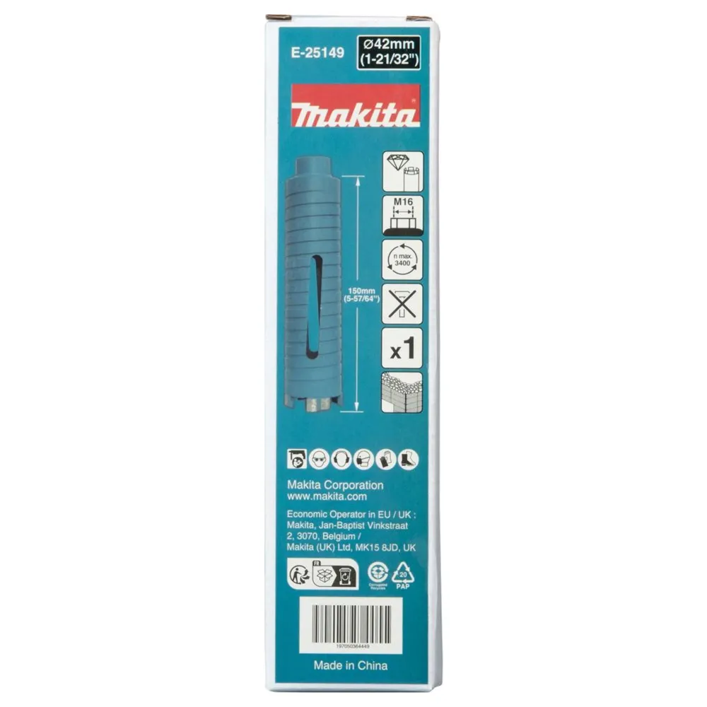 Coroana de diamant Makita E-25149 42x150mm M16 Uscat