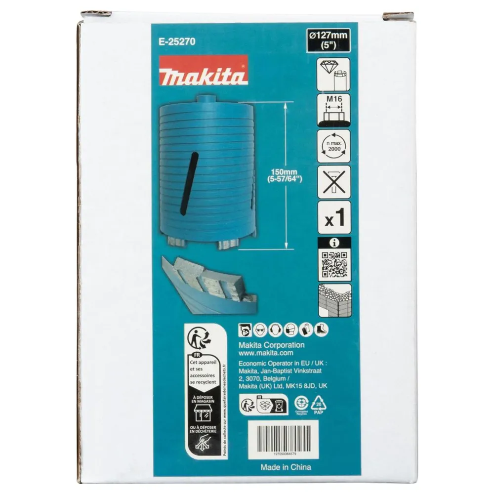 Coroana de diamant Makita E-25270 127mm M16 Uscat