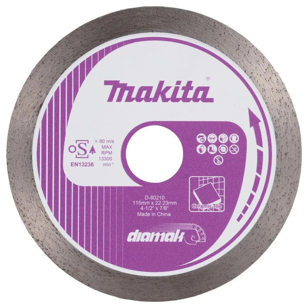 Disc de diamant Makita D-80210 Coroană continuă de 115 mm