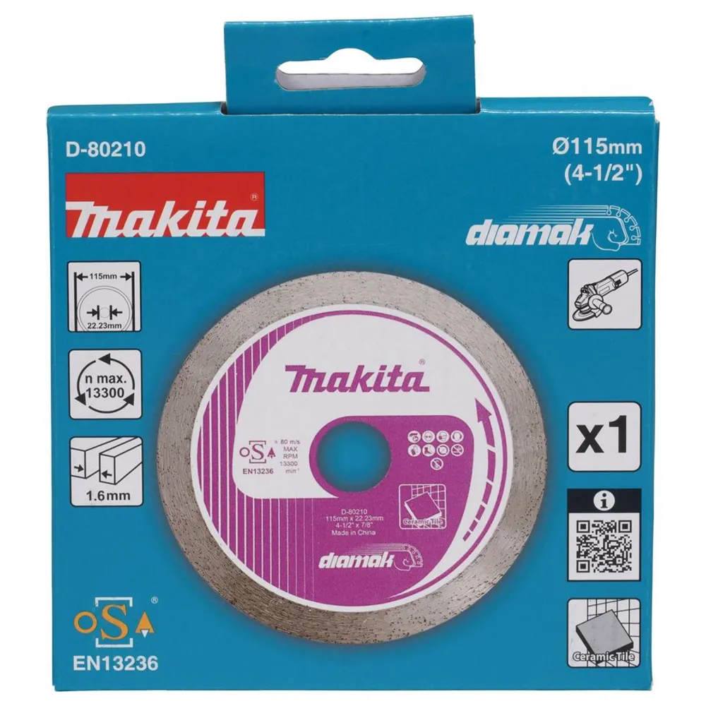 Disc de diamant Makita D-80210 Coroană continuă de 115 mm