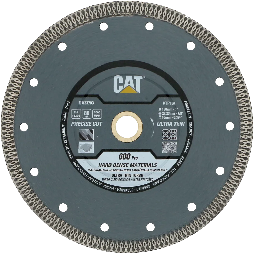 Disc diamantat CAT armat pentru materiale dure, 125 mm, 600 PRO CORE, Model DA33701