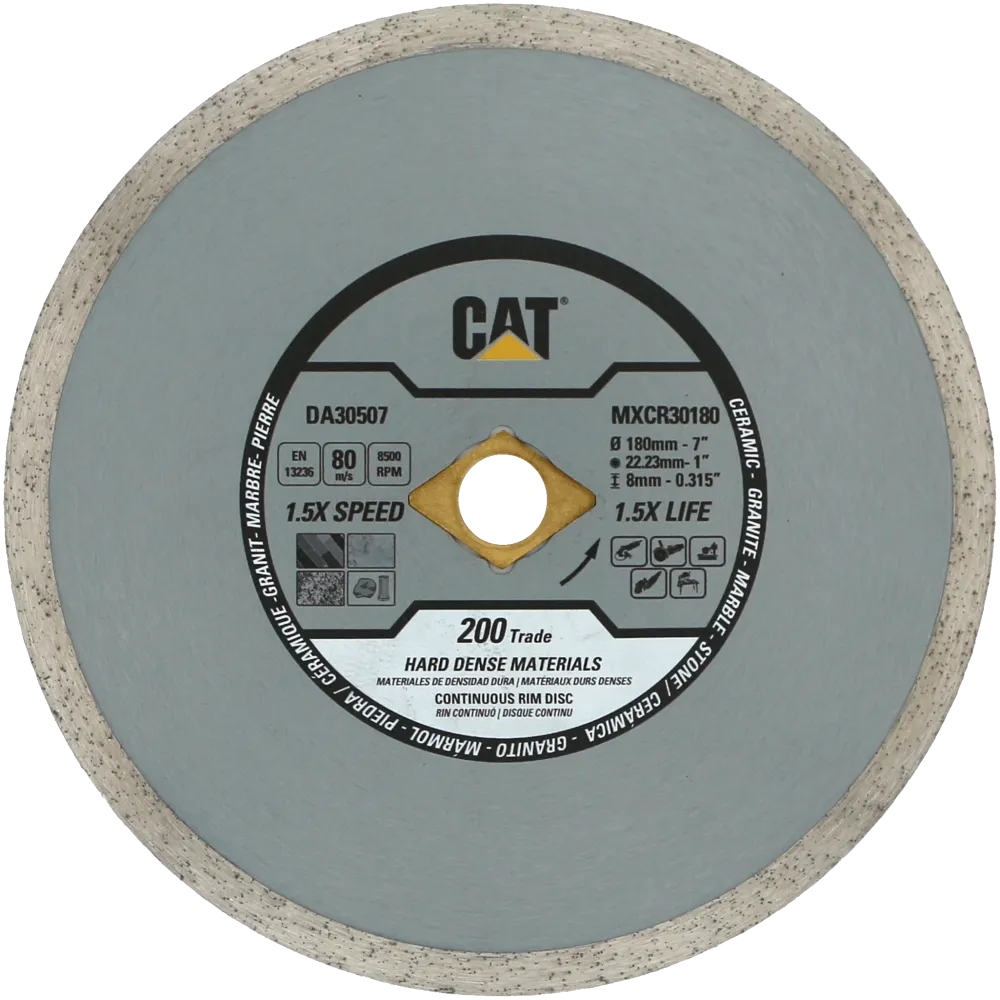 Disc diamantat CAT continuu pentru ceramica/portelan, 200 mm, 200 TRADE, Model DA30508