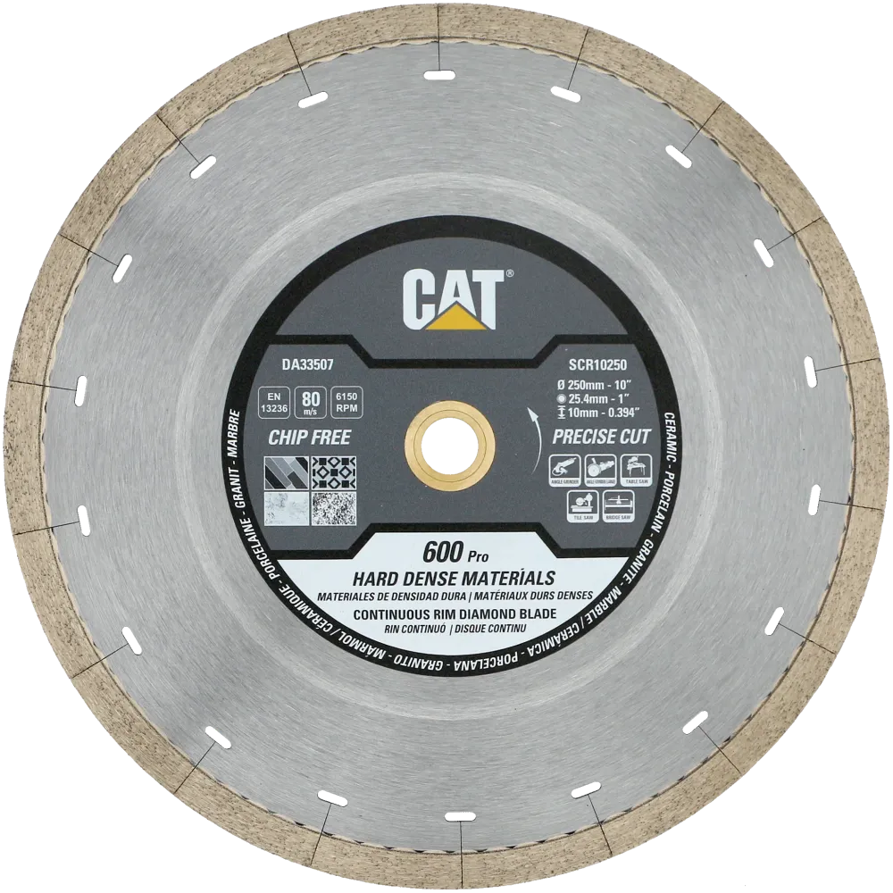 Disc diamantat CAT continuu pentru materiale dense, 180 mm, 600 PRO SILENT, Model DA33504