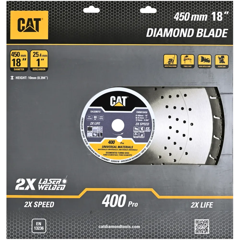 Disc diamantat CAT pentru materiale dure, 230 mm, 400 PRO, Model DA32803