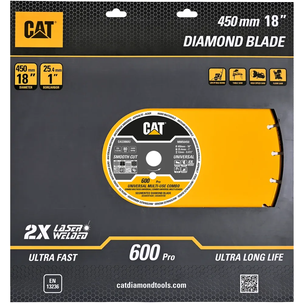 Disc diamantat CAT pentru uz universal, 400 mm, 600 PRO, Model DA33059