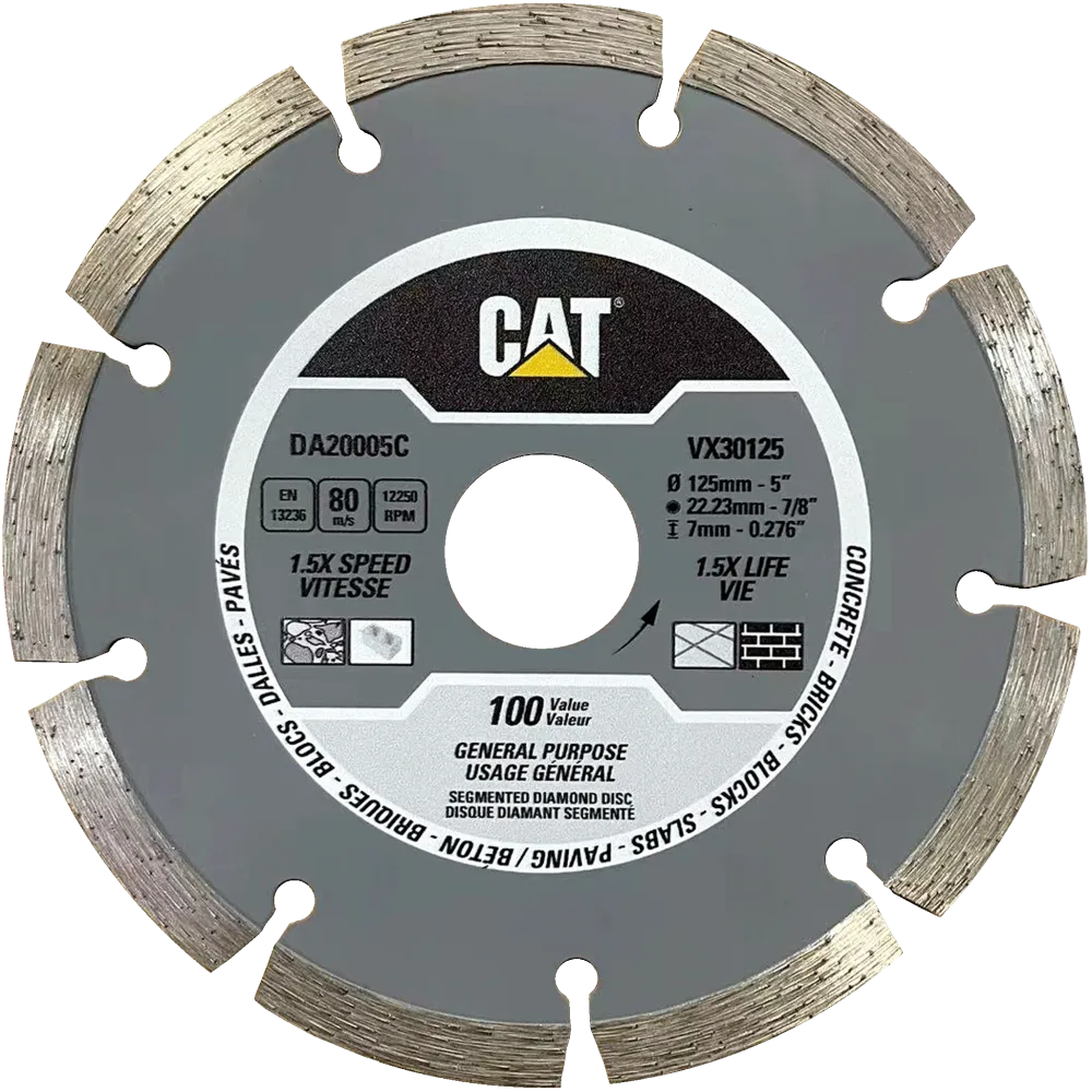 Disc diamantat CAT segmentat pentru uz general, 125 mm, 100 VALUE, Model DA20005