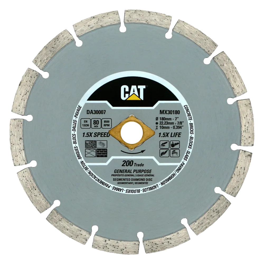 Disc diamantat CAT segmentat pentru uz general, 125 mm, 200 TRADE, Model DA30005