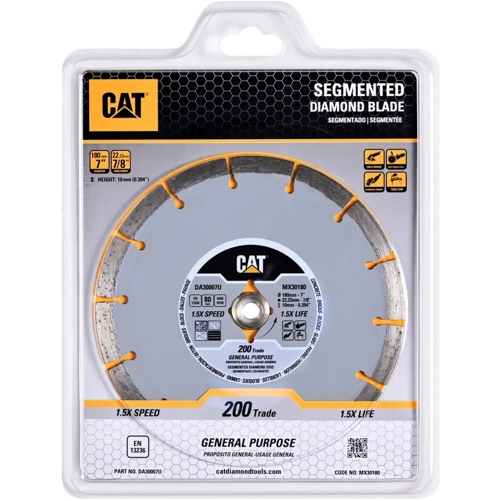 Disc diamantat CAT segmentat pentru uz general, 230 mm, 200 TRADE, Model DA30008
