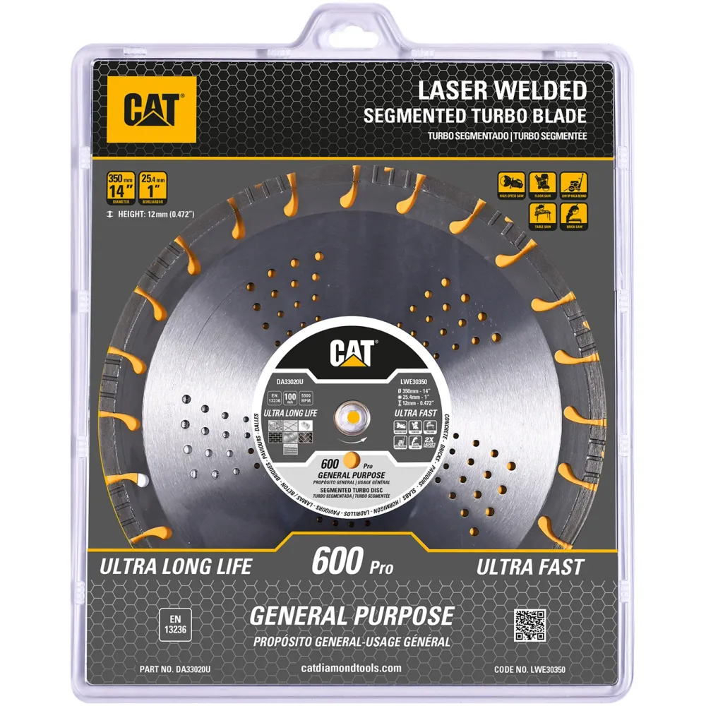 Disc diamantat CAT segmentat pentru uz general, 115 mm, 600 PRO, Model DA33015