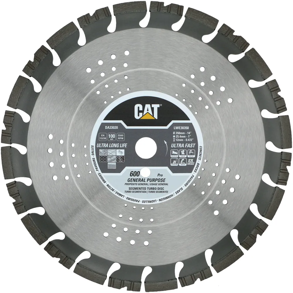 RESIGILAT: Disc diamantat CAT segmentat pentru uz general, 350 mm, 600 PRO, Model DA33020
