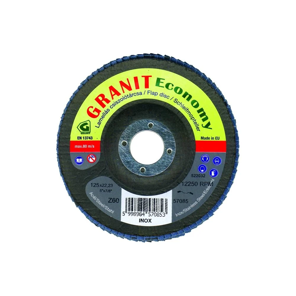 Disc lamelar Granit Economy cu granule din Zirconiu Z80 de 115X22.23mm