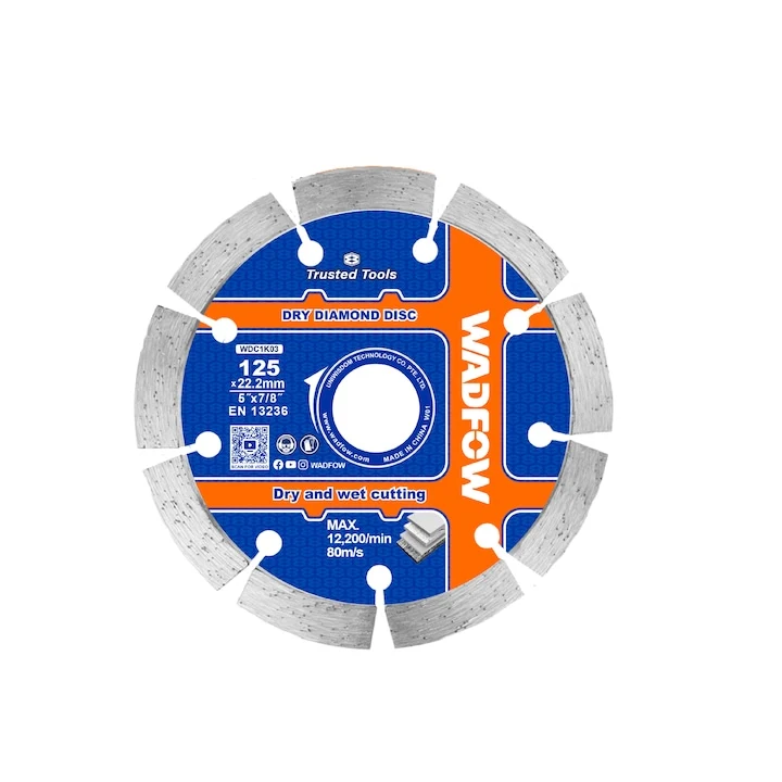 Disc debitare beton Wadfow, dimensiuni 125x22.2mm