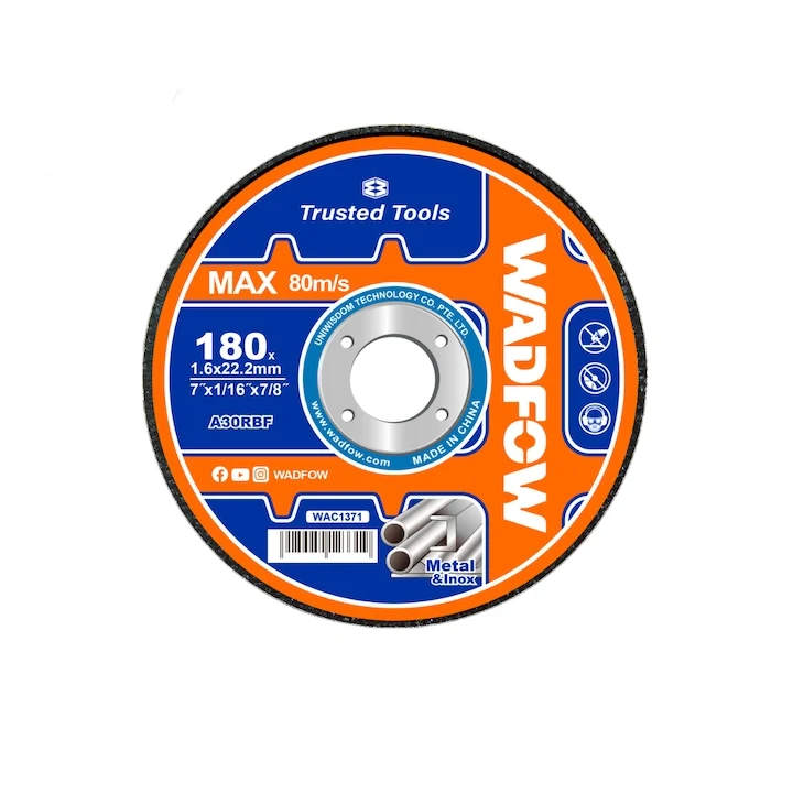 Disc debitare pentru metal si inox Wadfow, diametru 7”/180mm