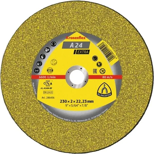 24 EX Discuri debitare 125 x 2,5 x 22,23 mm cu centru depresat , Klingspor 188463
