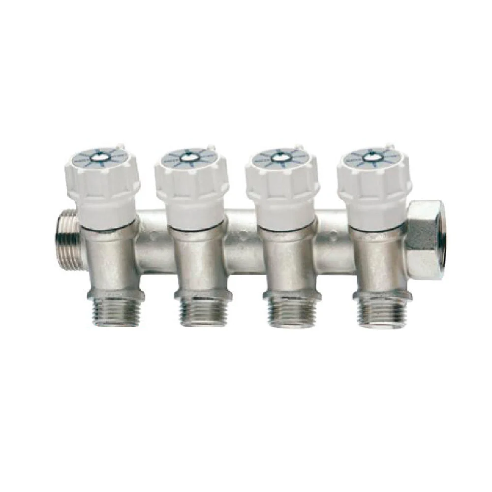Distribuitor din alama ITAP pentru instalatii sanitare FI-FE, 1”x1/2”x2 cai