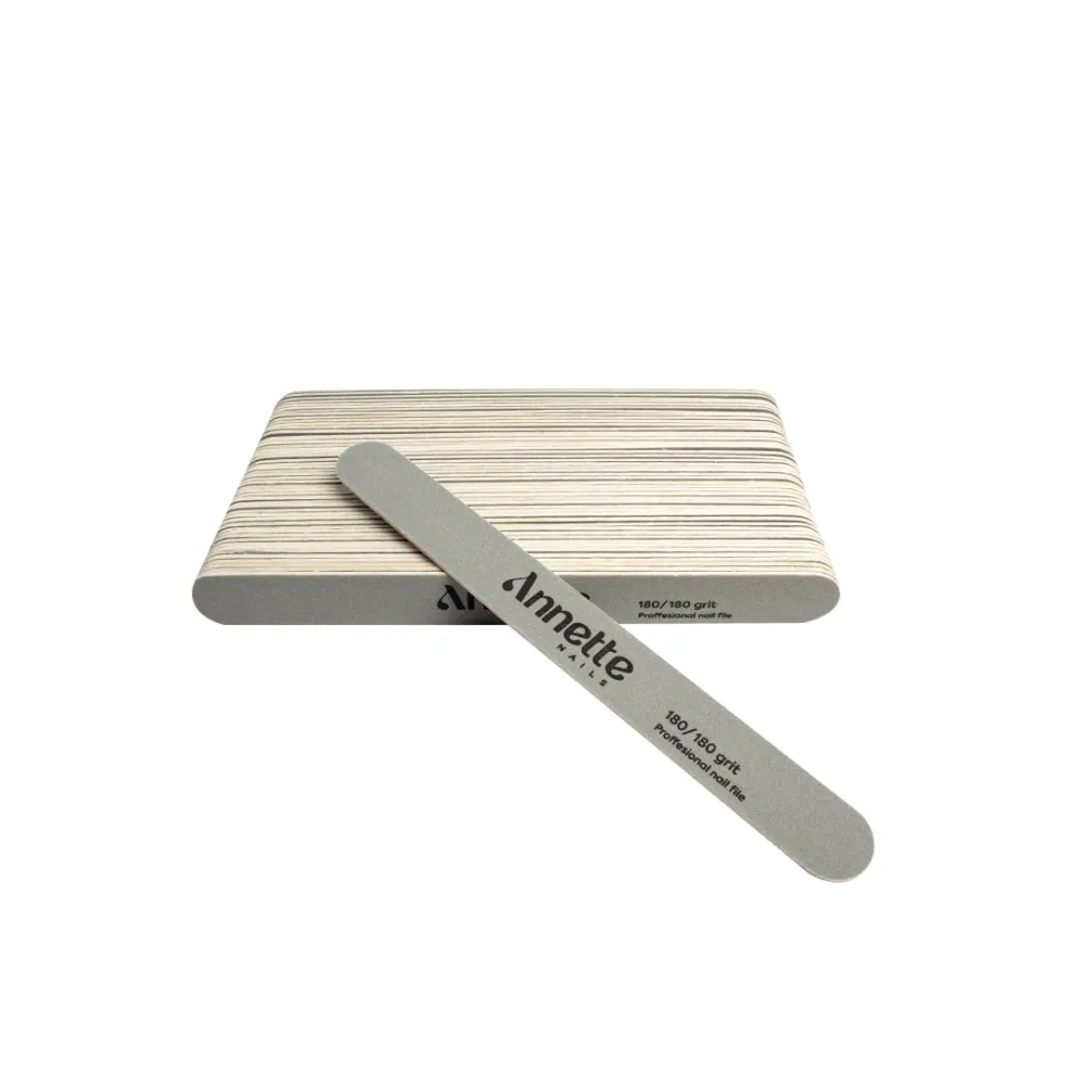 Set Pile Unghii din Lemn Ovale 50 buc 180/180 grit Gri Annette Nails PWD-01-180/180G-S50