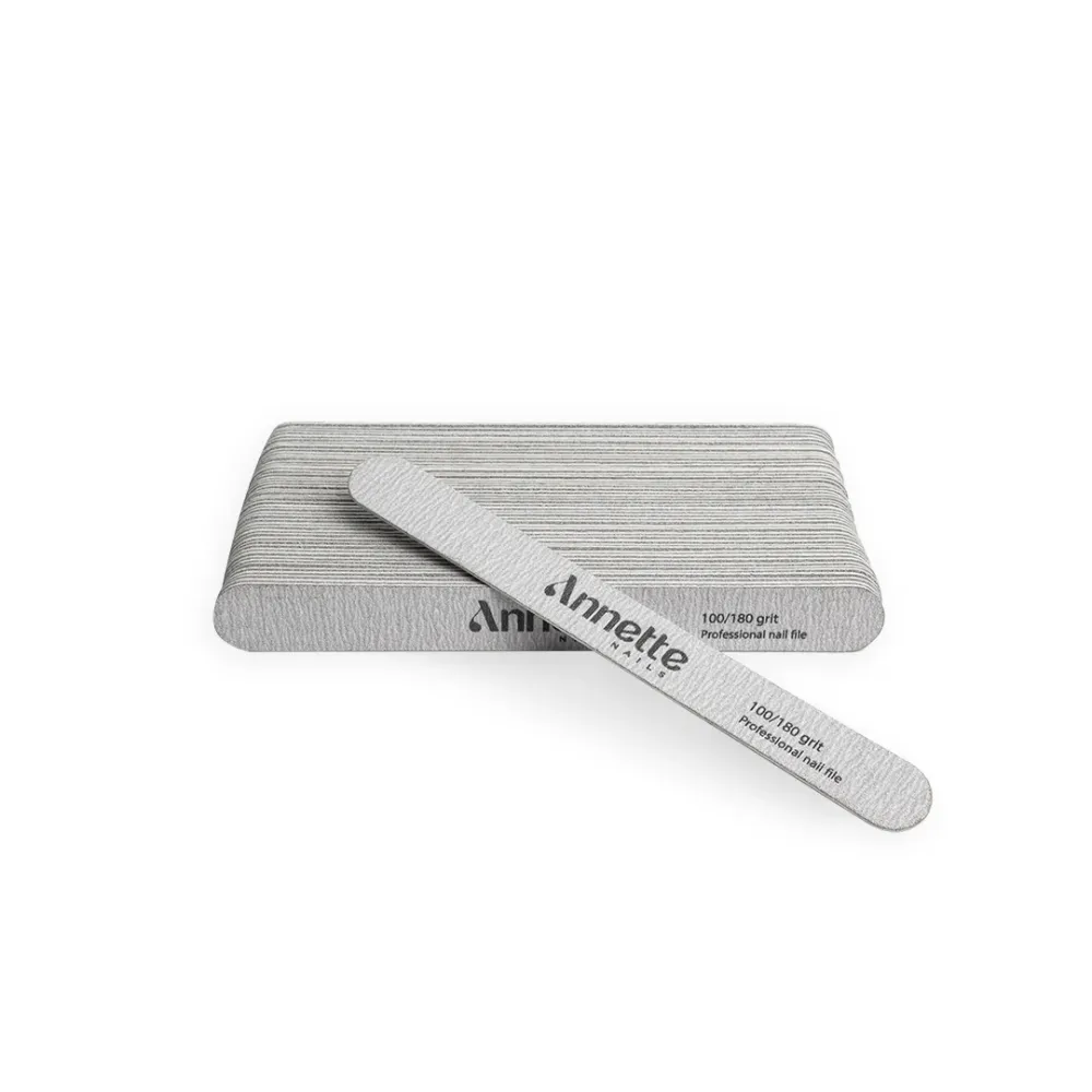 Set Pile Unghii din Lemn Ovale 50 buc 100/180 grit Zebra Annette Nails PWD-02-100/180Z-S50