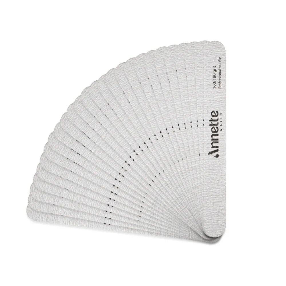 Set Pile Unghii Ovale 25 buc 100/180 grit Zebra Annette Nails POZ-03-100/180-S25