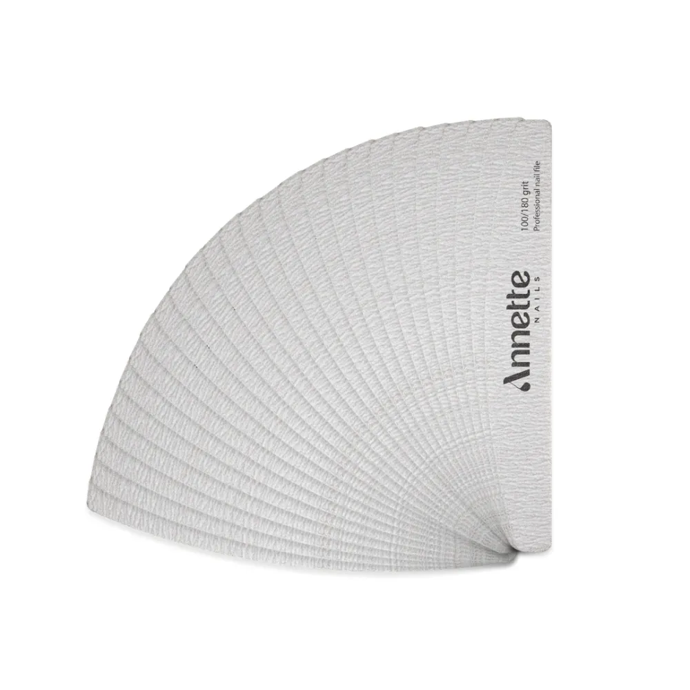 Set Pile Unghii Semiluna 25 buc 100/180 grit Zebra Annette Nails PSZ-03-100/180-S25