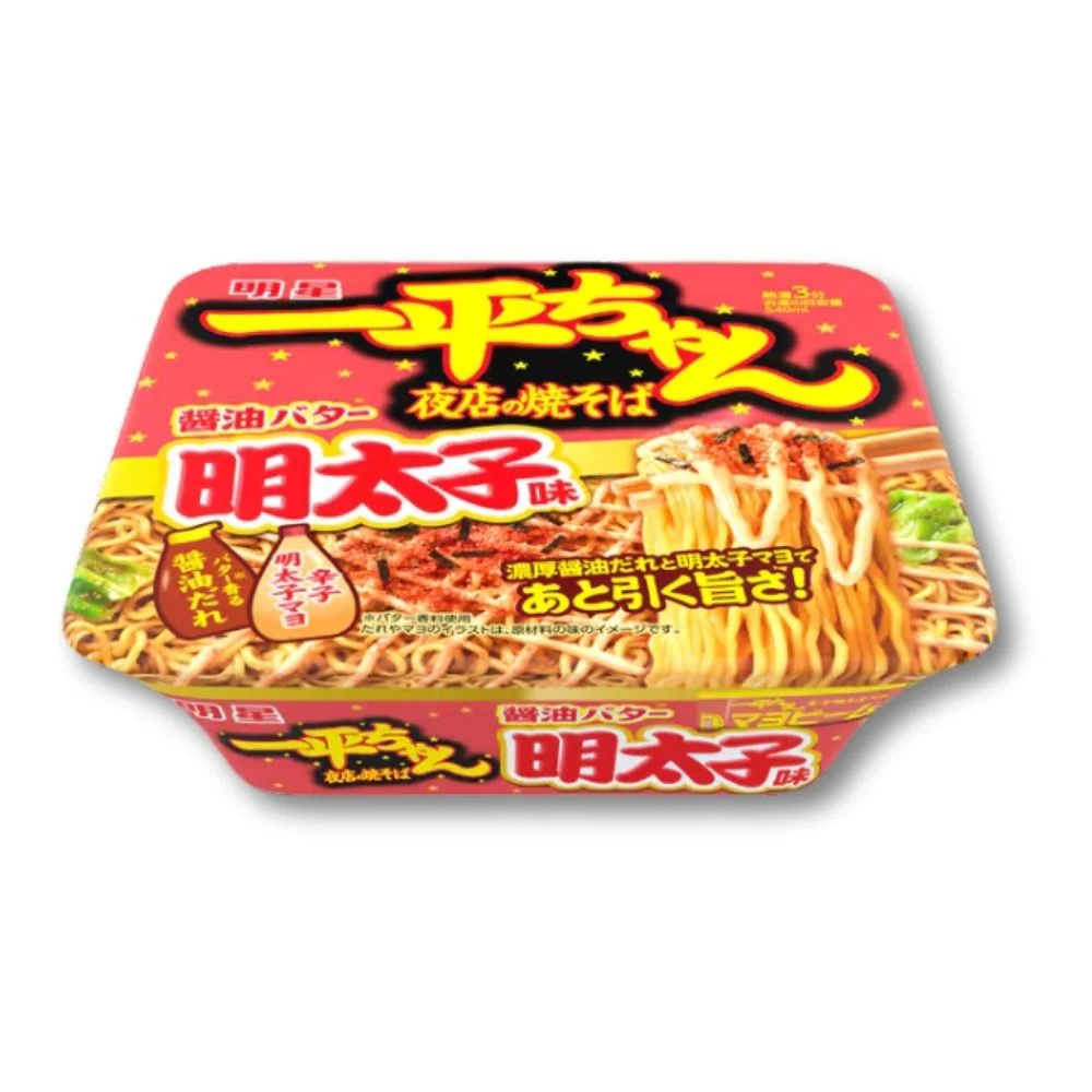 Myojo Ippei-chan Yakisoba - Sos de soia și mentaiko