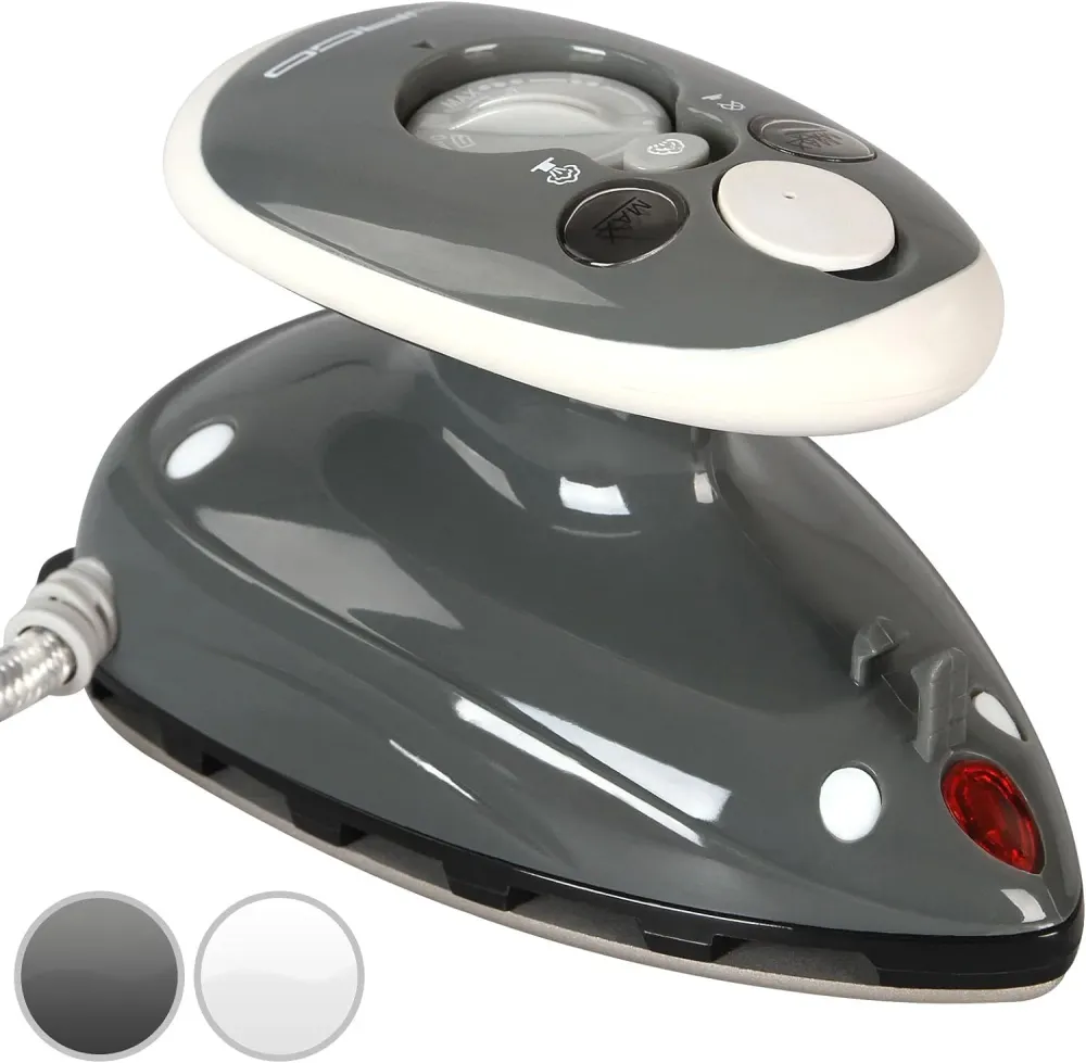 Mini fier de calcat de voiaj, 260-420 W, gri