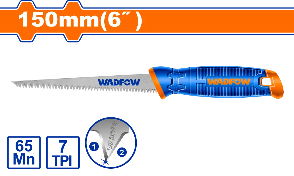 Fierastrau pentru rigips Wadfow, 6”/150mm, otel, 7TPI