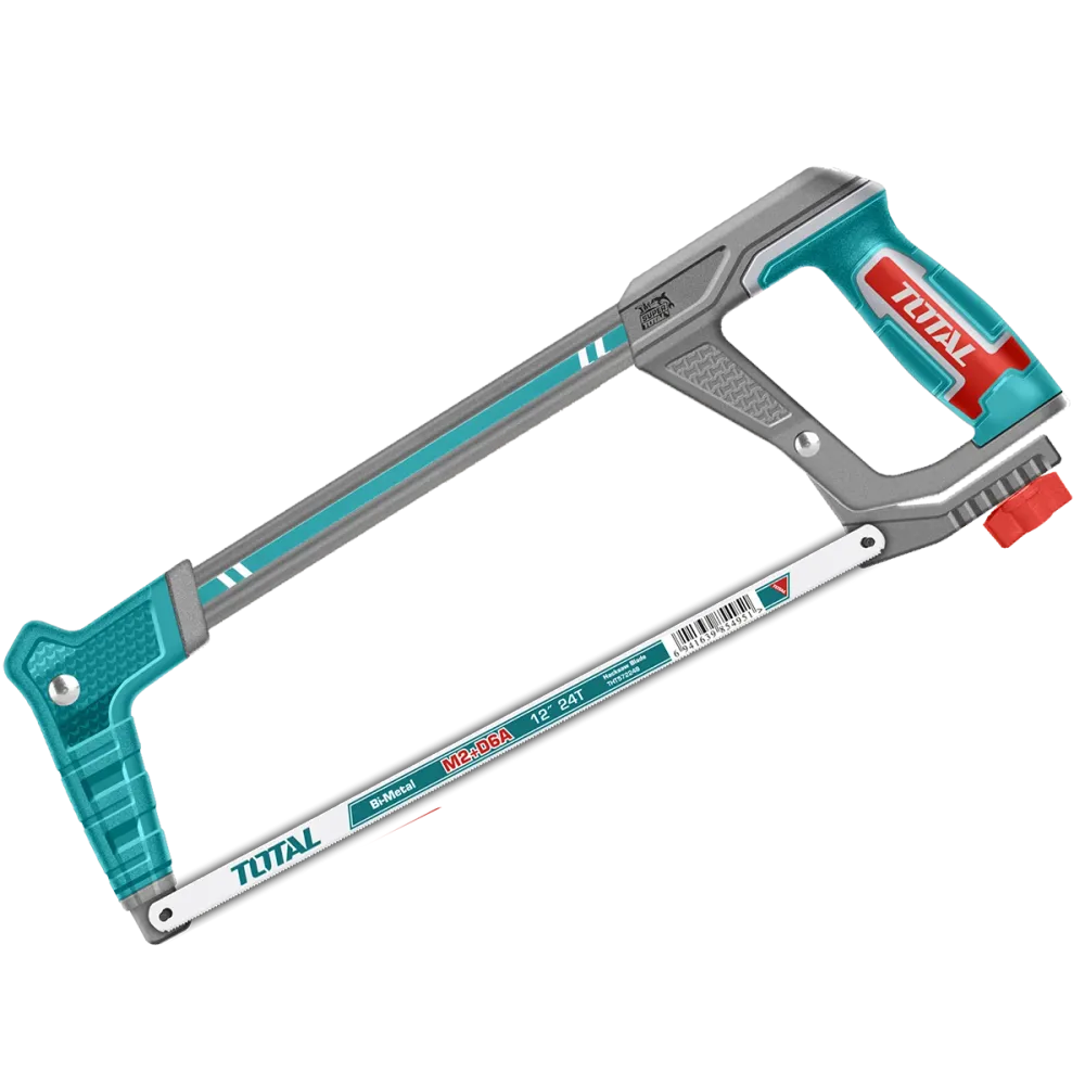Fierastrau cu cadru metalic TOTAL 300mm (12") – lama bimetalica 24TPI, unghi reglabil 45°/90°
