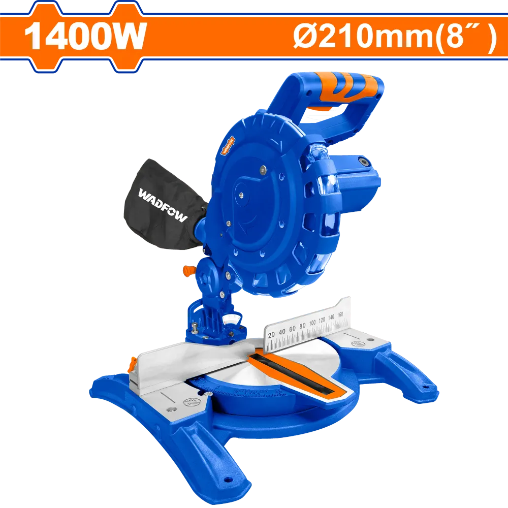 Fierastrau circular stationar Wadfow, 1400W, 5000rpm, dimensiune lama 210mmx25.4mm