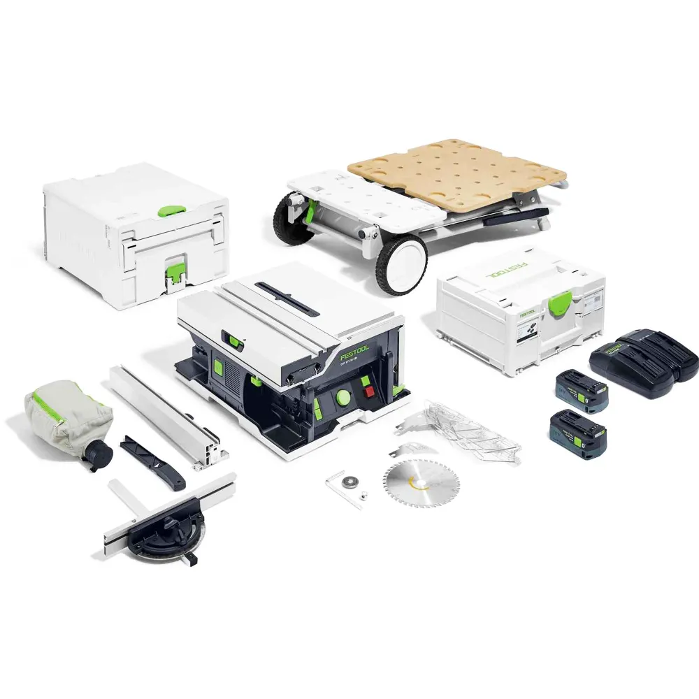 Fierăstrău de masă Festool CSC SYS 50 EBI-Set 2x18V 5Ah