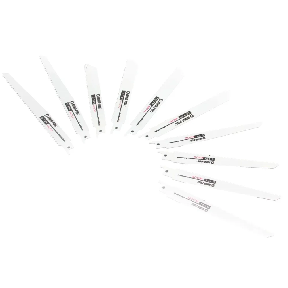 Set 10 panze fierastrau sabie lemn si metal