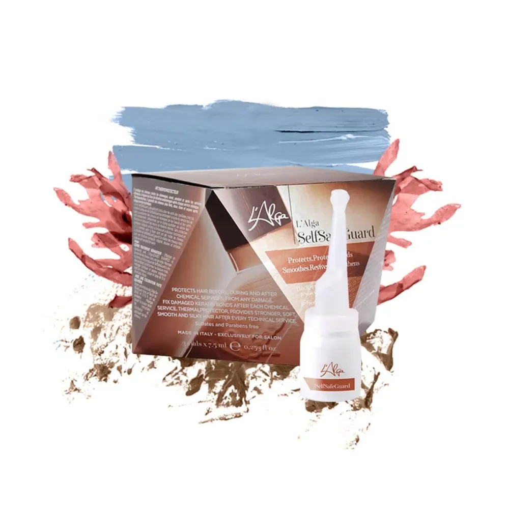 Fiole pentru reconstructie si intarirea firului de par, cu clatire - SelfSafeGuard L'alga, 3x7.