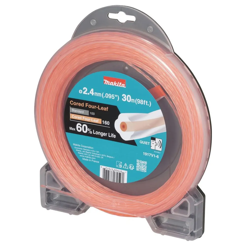 Fir de nailon cu patru foi Makita 1917V1-6 2,4 mm portocaliu