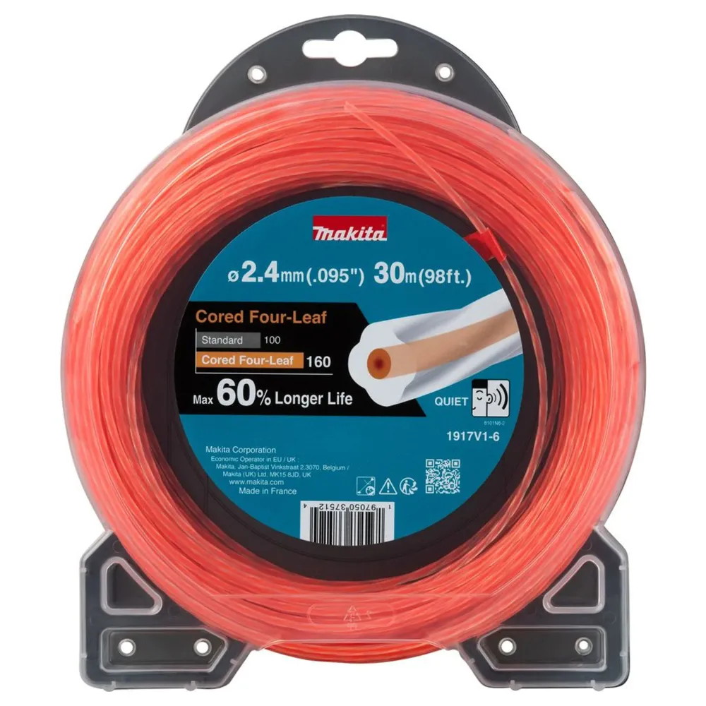 Fir de nailon cu patru foi Makita 1917V1-6 2,4 mm portocaliu