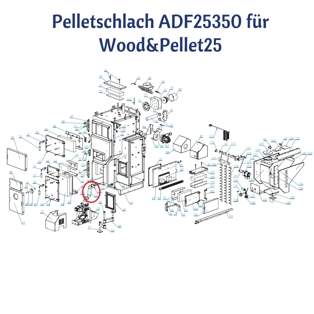 Furtun de peleți pentru Attack Wood&Pellet25