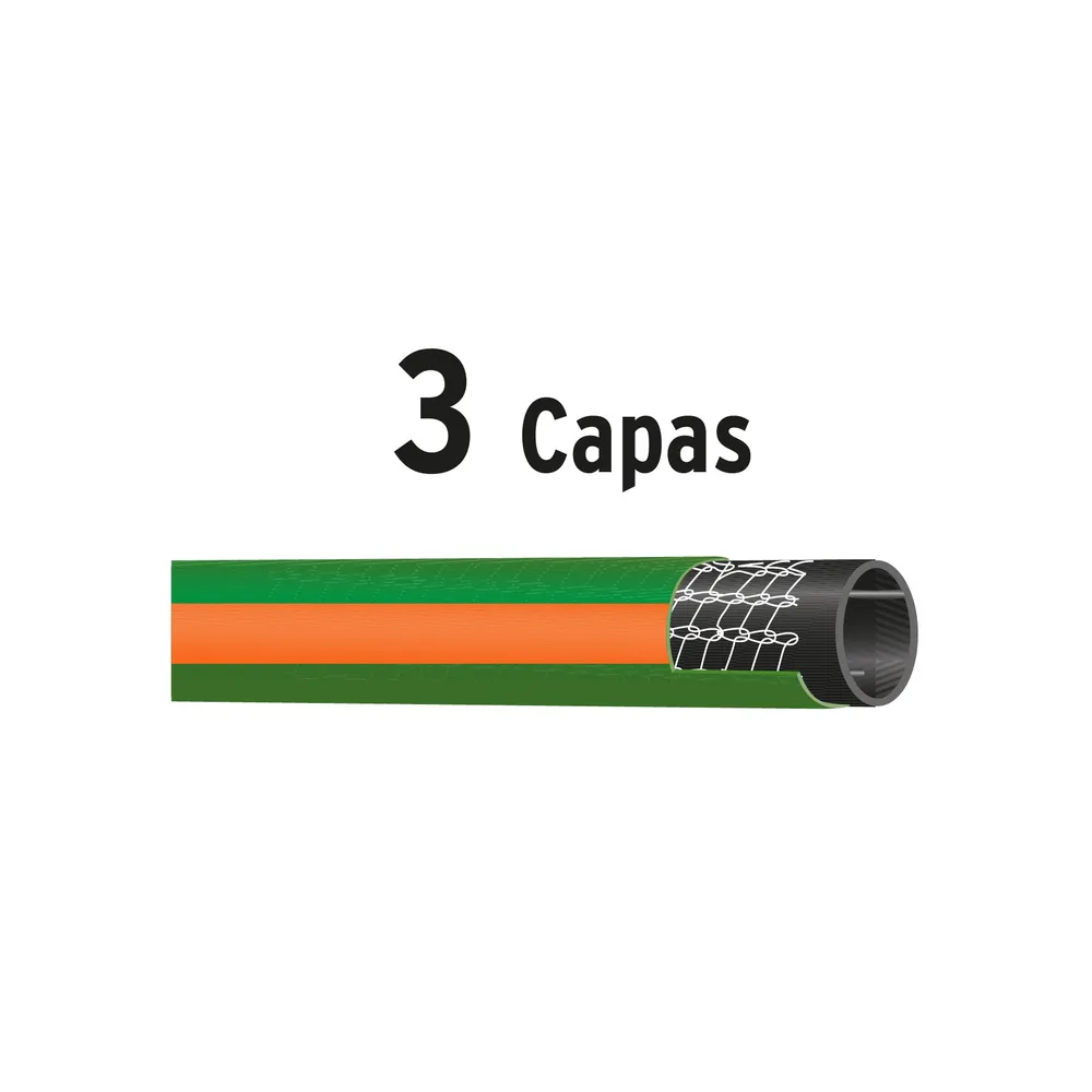 Furtun de gradina 1/2", 100 m, 3 straturi, armat, Truper