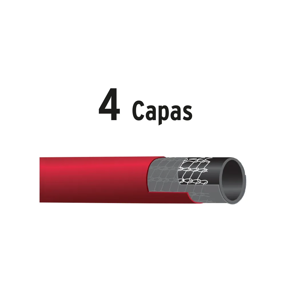 Furtun de gradina 1/2", 100 m, 4 straturi, armat, Truper
